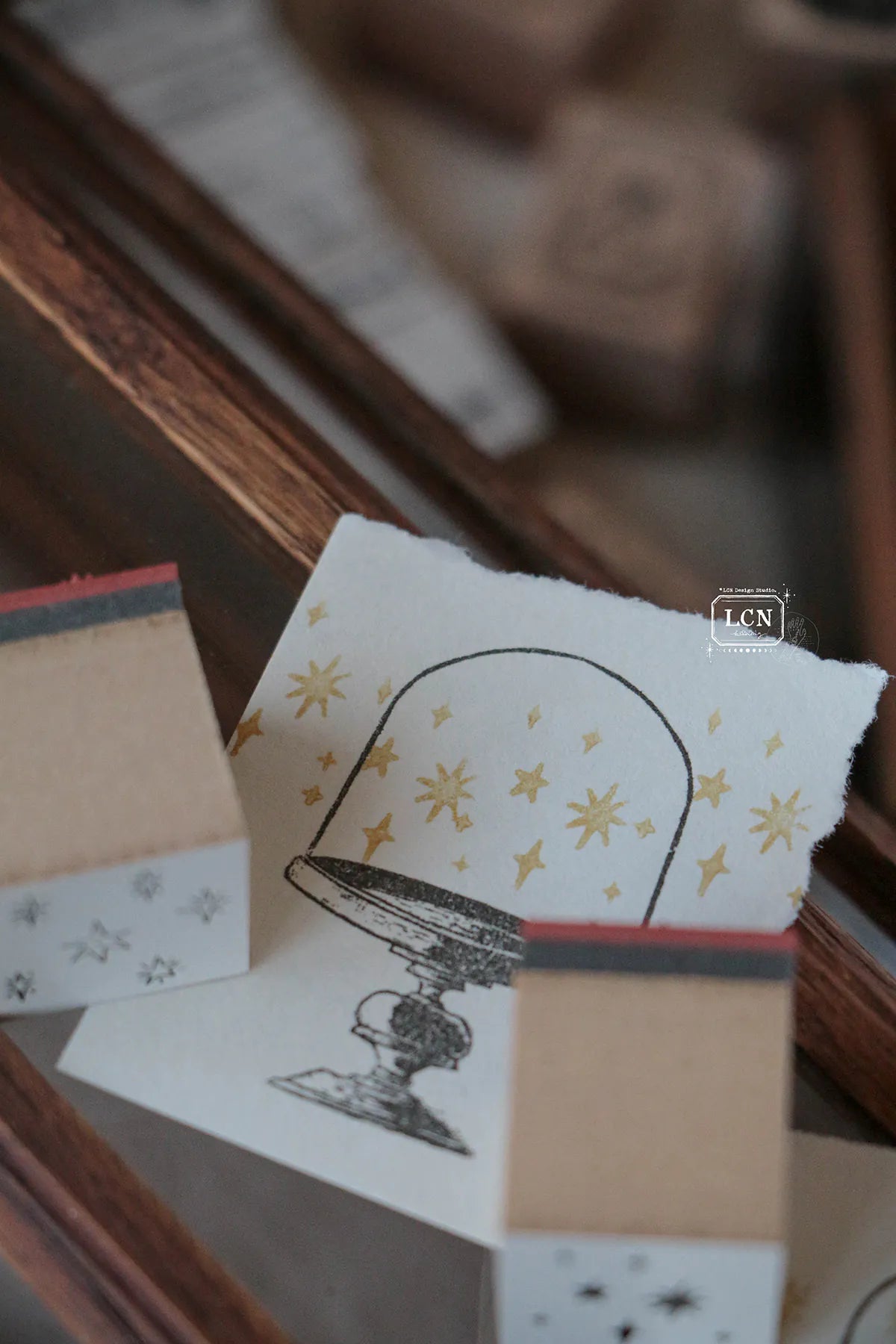 LCN Rubber Stamp: Hand Drawn Stars Set - S size (2 stamps)