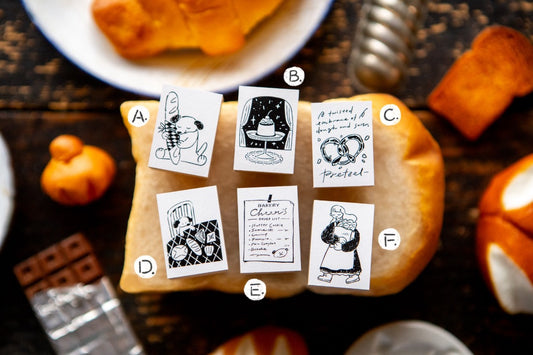 OURS Studio Rubber Stamp: Bakery Series "The Gift" Stamp - Bread Dog (A)