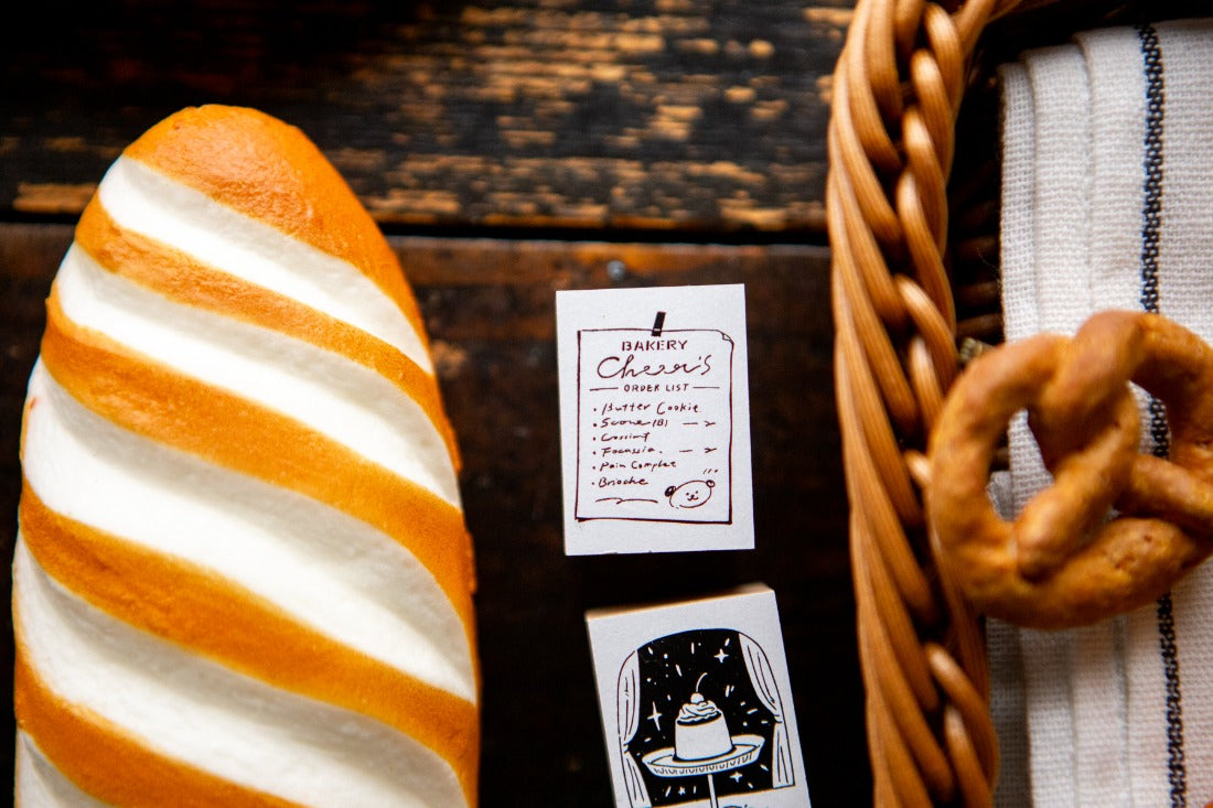 OURS Studio Rubber Stamp: Bakery Series "The Gift" Stamp - Order List (E)