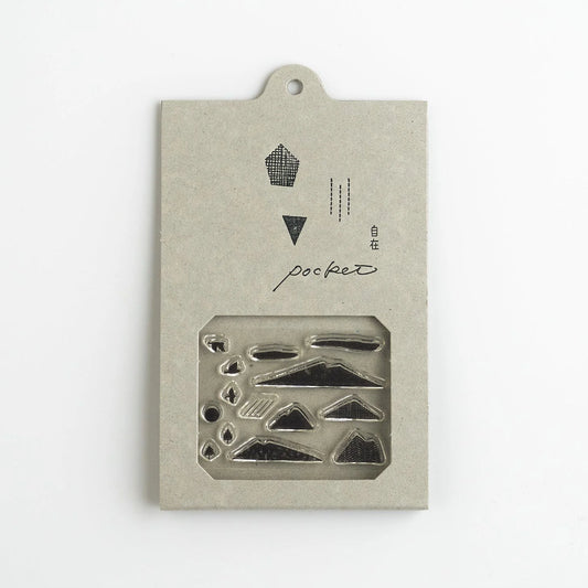 Pocket-Sized Clear Stamp Set - Mountains and Birds