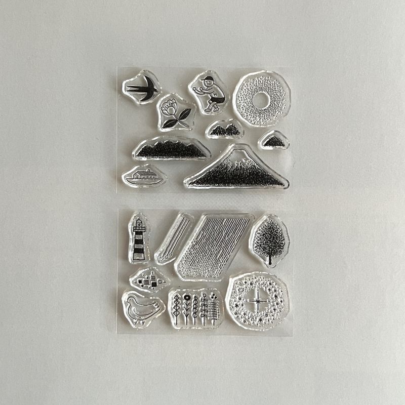 Clear Stamp: shunshun x 水縞 (Mizushima): A Moving Scene of Japan