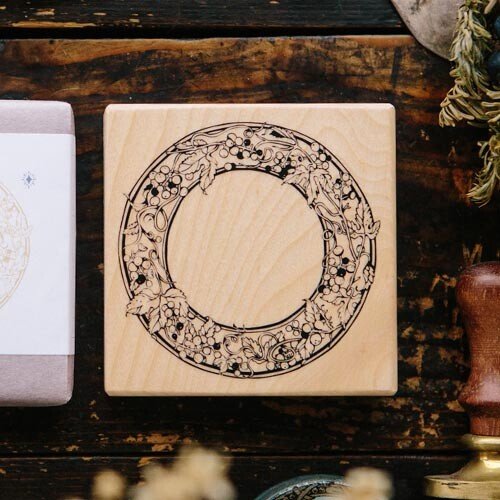 OURS Studio: Rubber Stamp - Wild Grape Frame Rubber Stamp