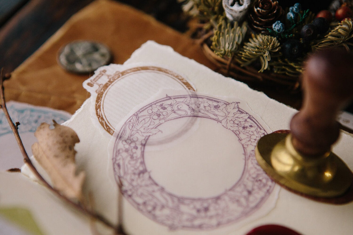 OURS Studio: Rubber Stamp - Wild Grape Frame Rubber Stamp
