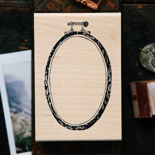 OURS Studio: Rubber Stamp - Ellipse Embroidery Hoop Rubber Stamp