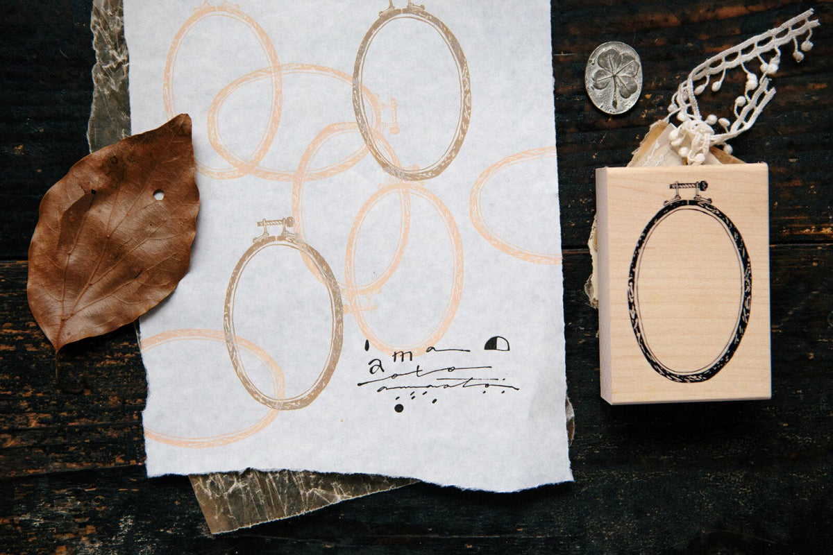 OURS Studio: Rubber Stamp - Ellipse Embroidery Hoop Rubber Stamp