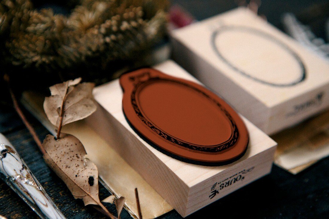 OURS Studio: Rubber Stamp - Ellipse Embroidery Hoop Rubber Stamp