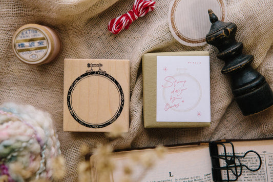 OURS Studio: Rubber Stamp - Circle Embroidery Hoop Rubber Stamp