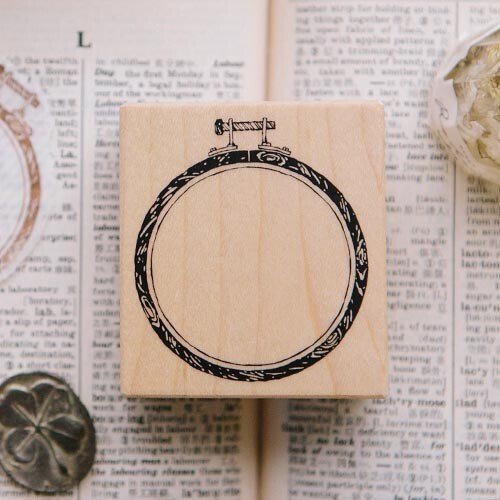 OURS Studio: Rubber Stamp - Circle Embroidery Hoop Rubber Stamp