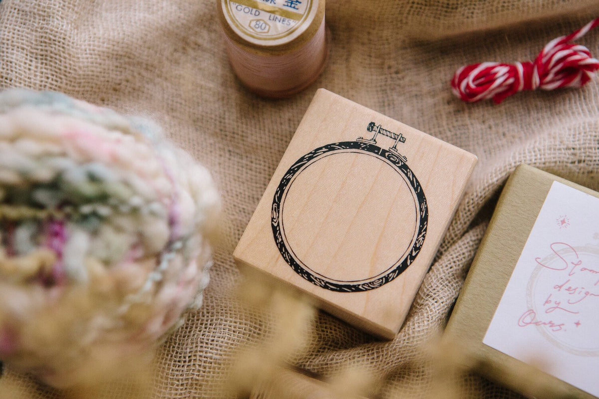 OURS Studio: Rubber Stamp - Circle Embroidery Hoop Rubber Stamp