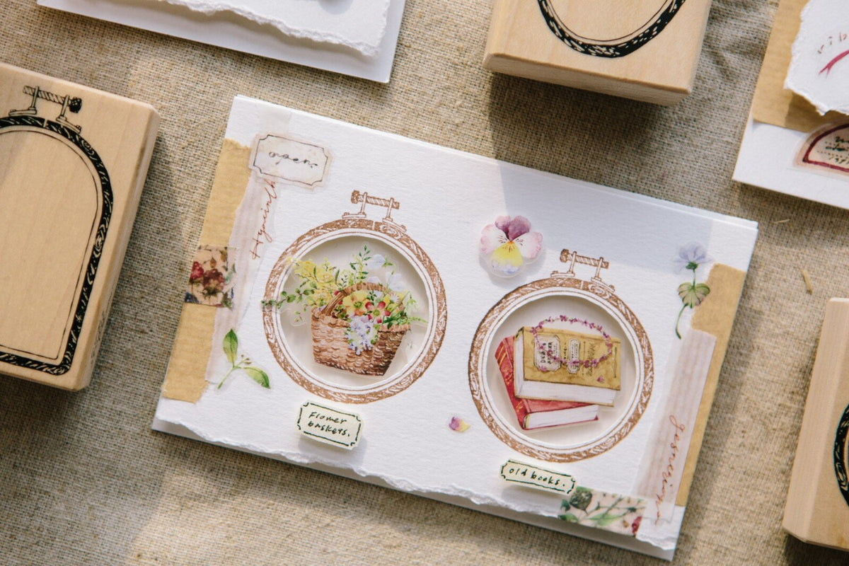 OURS Studio: Rubber Stamp - Circle Embroidery Hoop Rubber Stamp