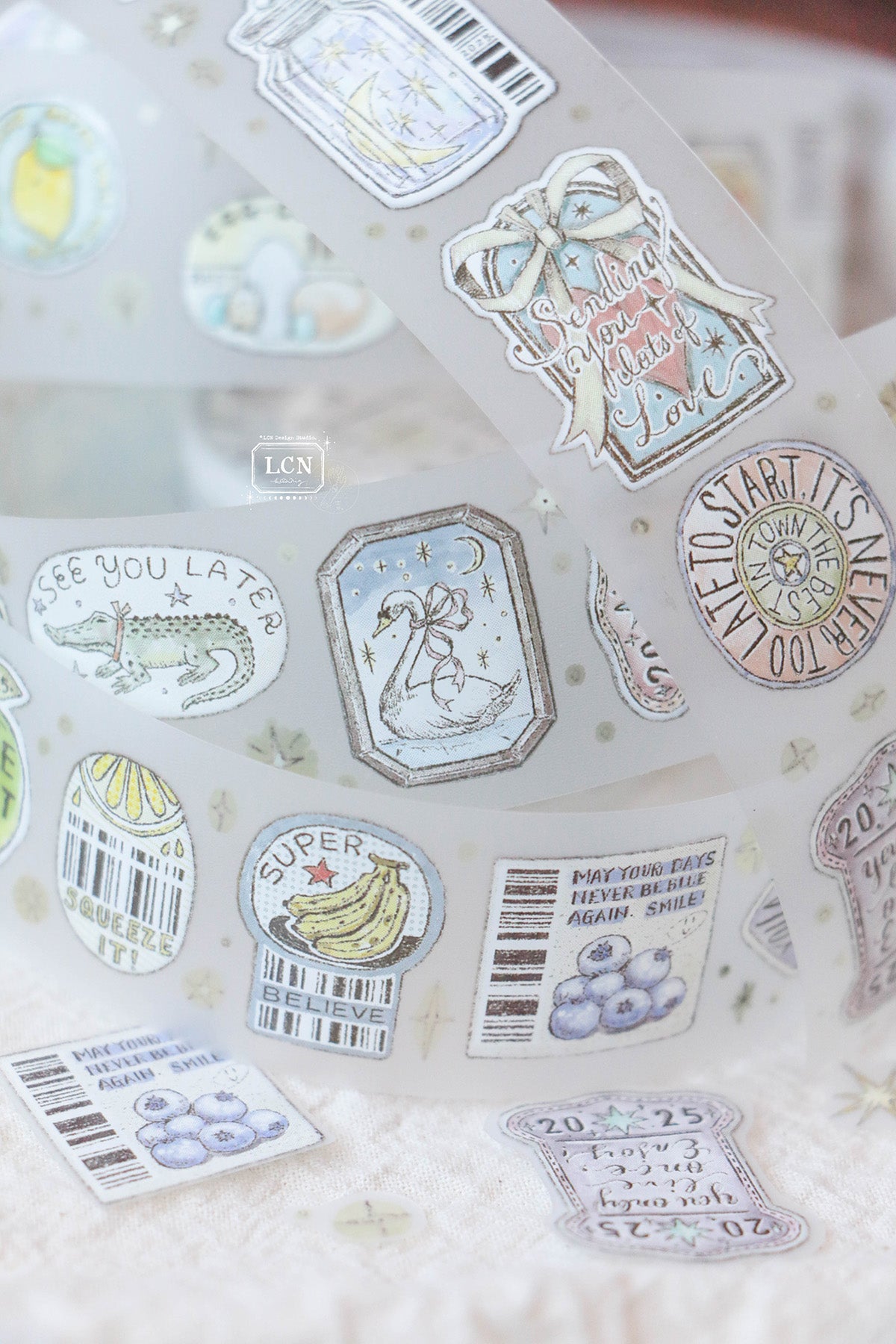 LCN masking tape: Sticker club: Life - UV printing matte PET tape