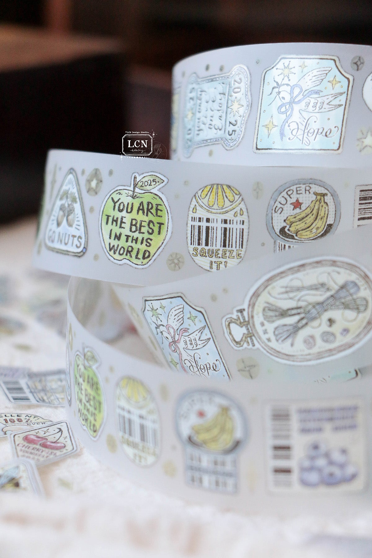 LCN masking tape: Sticker club: Life - UV printing matte PET tape