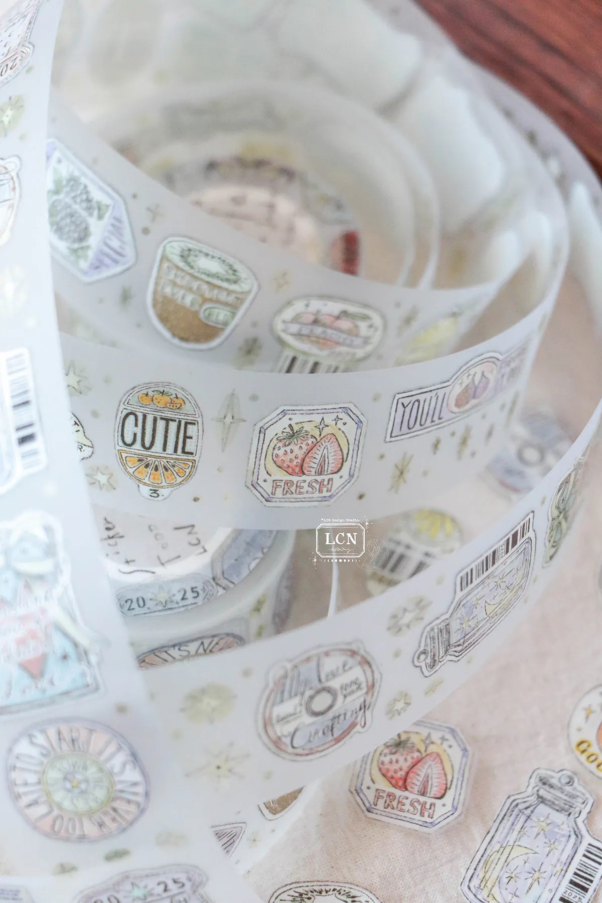 LCN masking tape: Sticker club: Life - UV printing matte PET tape