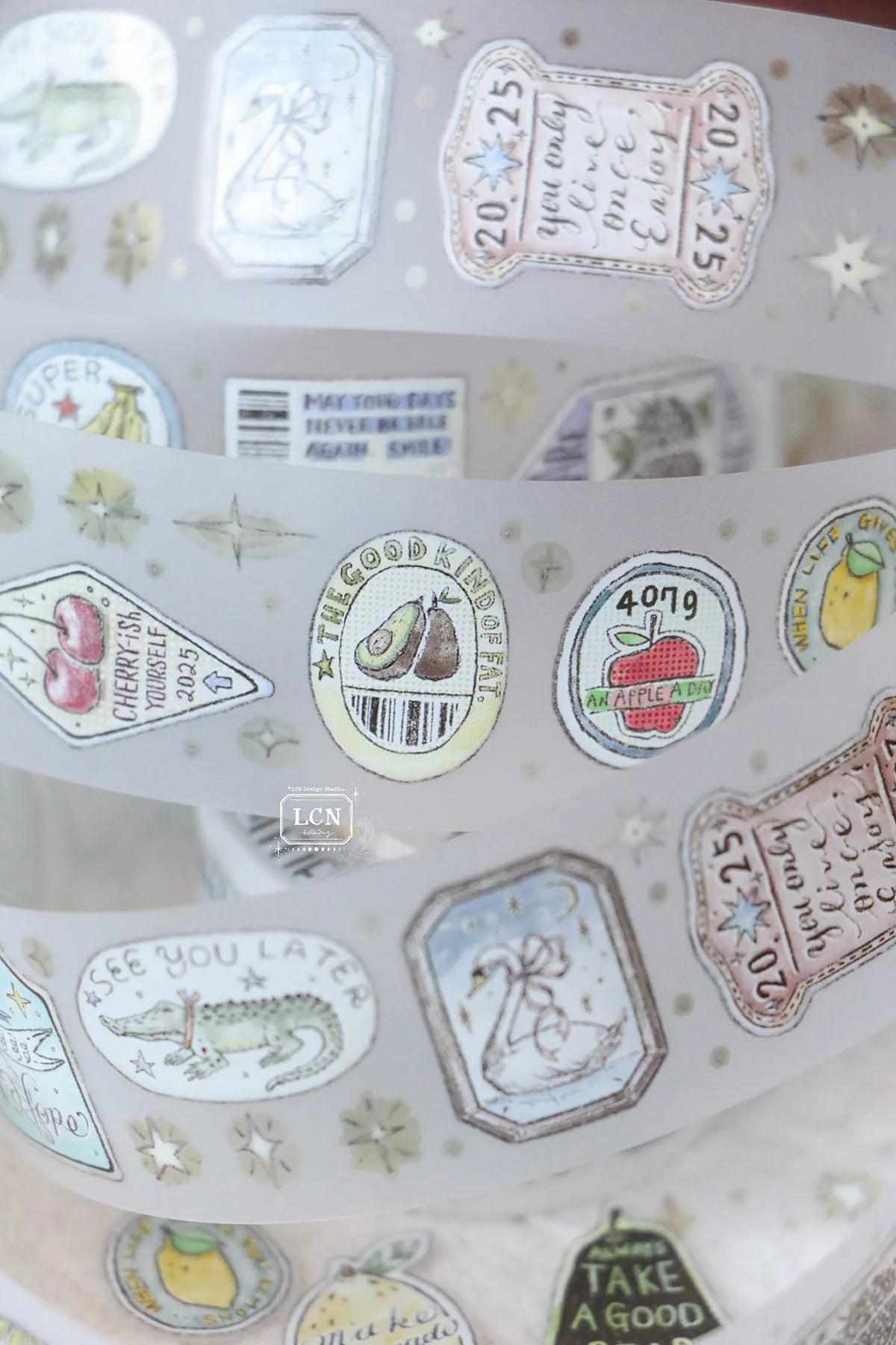 LCN masking tape: Sticker club: Life - UV printing matte PET tape