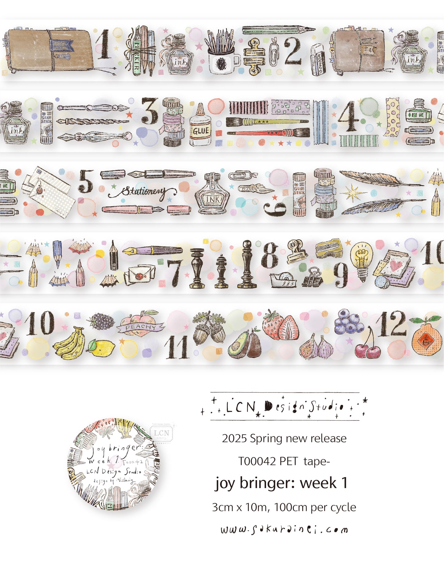 LCN PET Tape: Joy Bringer: Week 1 - UV Printing Matte PET tape
