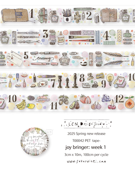 LCN PET Tape: Joy Bringer: Week 1 - UV Printing Matte PET tape