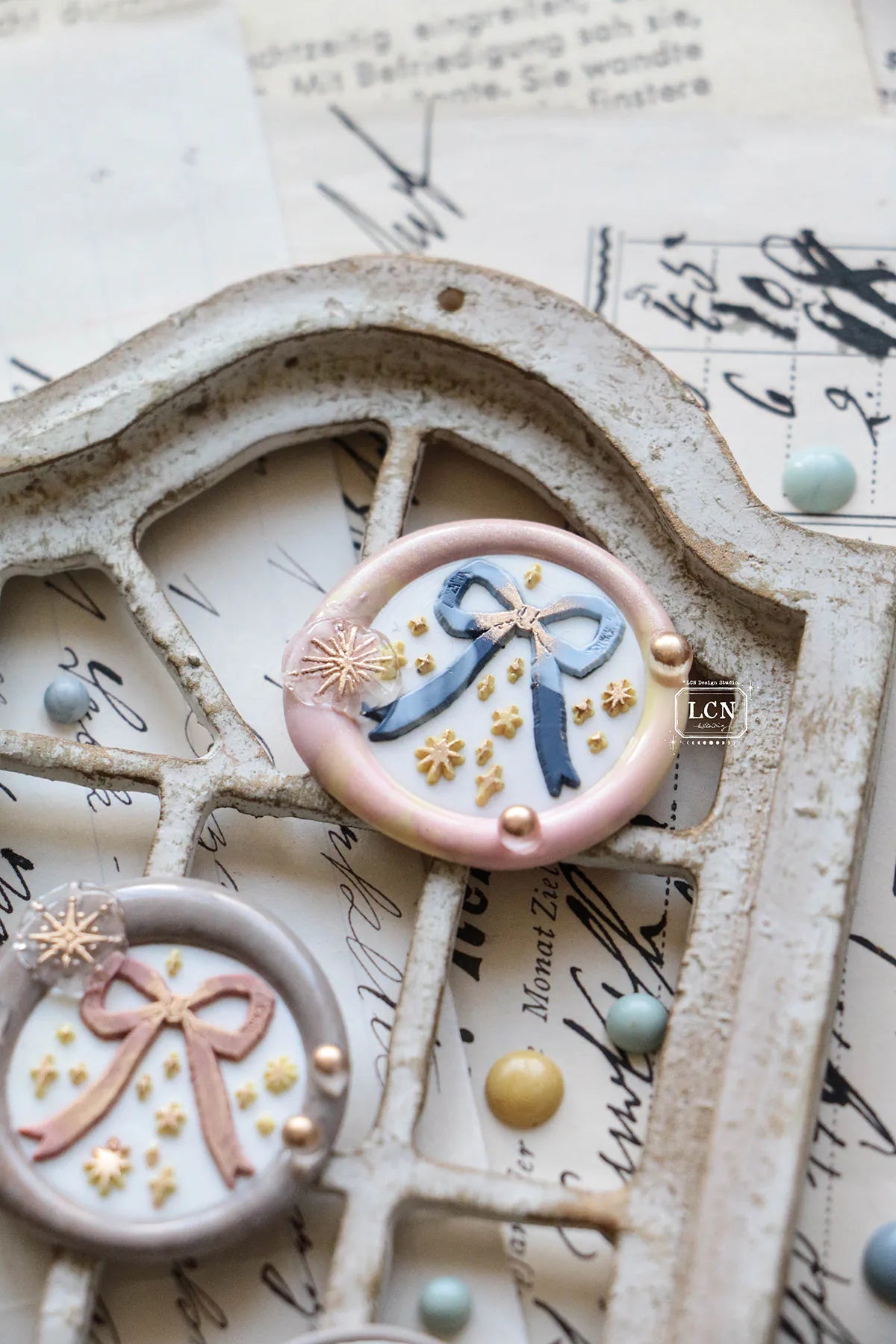 LCN Wax Seal Stamp Set: Bow - round
