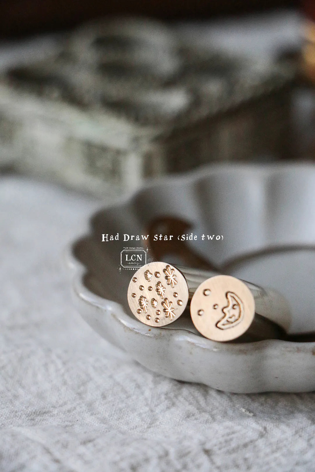 LCN Mini Double-sided Wax Seal Stamp Set: Hand-Drawn Stars