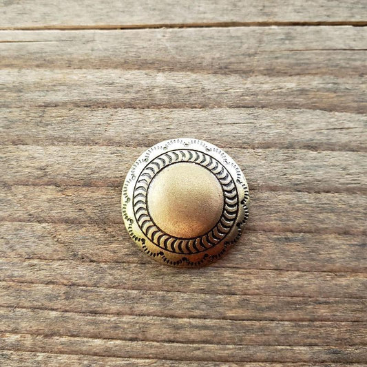 Brass Concho Flower Round
