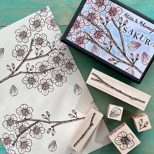 Sakura Stamp Set (Alisa & Akamegane)