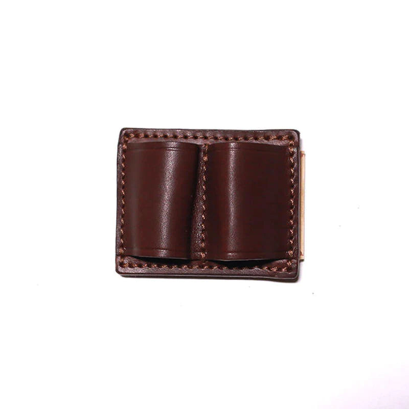 Leather clip pen holder