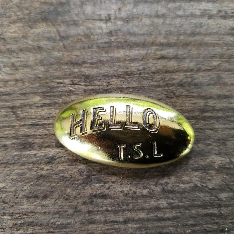 Brass Concho Hello TSL