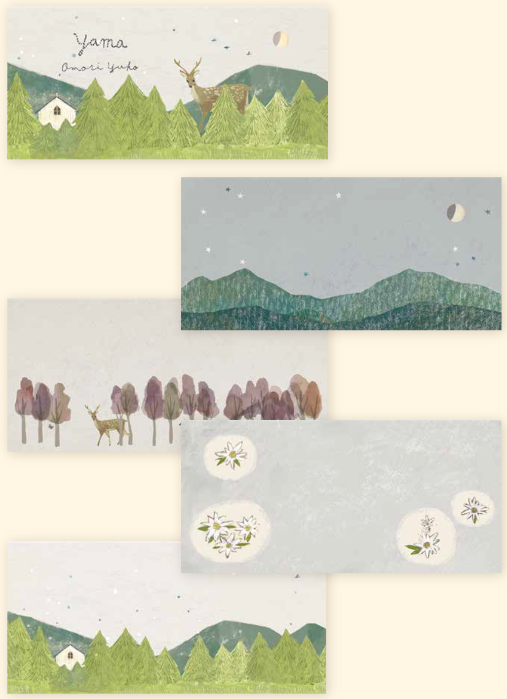 Cozyca products: Yuko Omori: Letter Pad - Yama (Mountain)