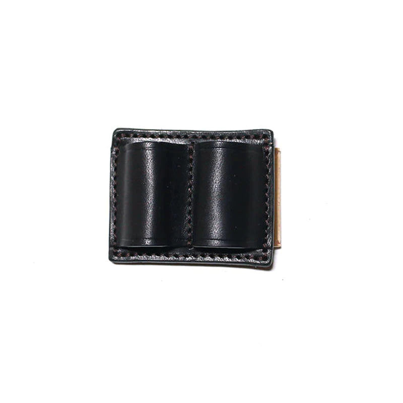 Leather clip pen holder