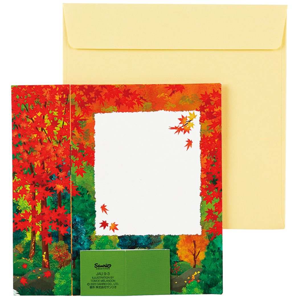 Sanrio Greeting Card: Maple Leaves along the River