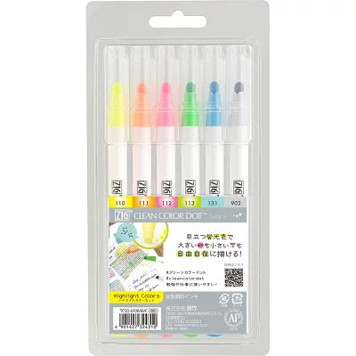 ZIG Clean Color Dot - Highlighter Color Set