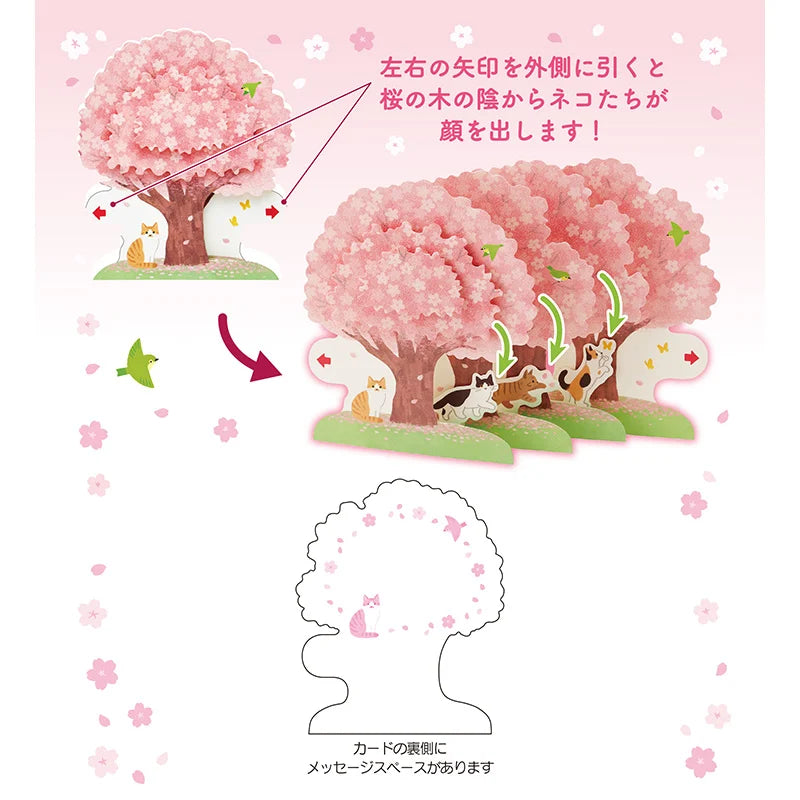 Sanrio Greeting Card: Spring, Cats from Cherry Blossoms