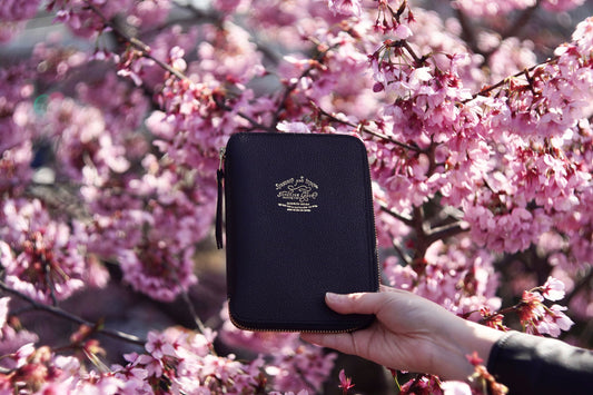 A6 Kurozan Black Leather zip organizer