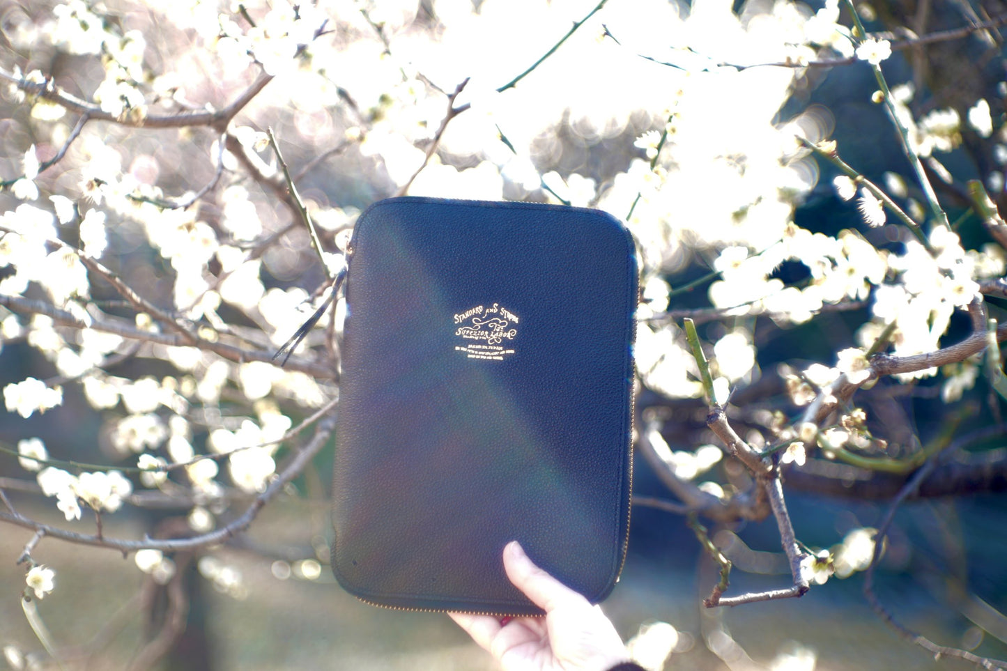 A5 Kurozan Black Leather Zip Organizer