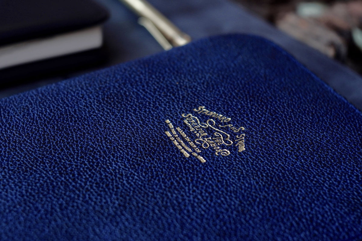 A5 Kurozan Indigo Leather Zip Organizer