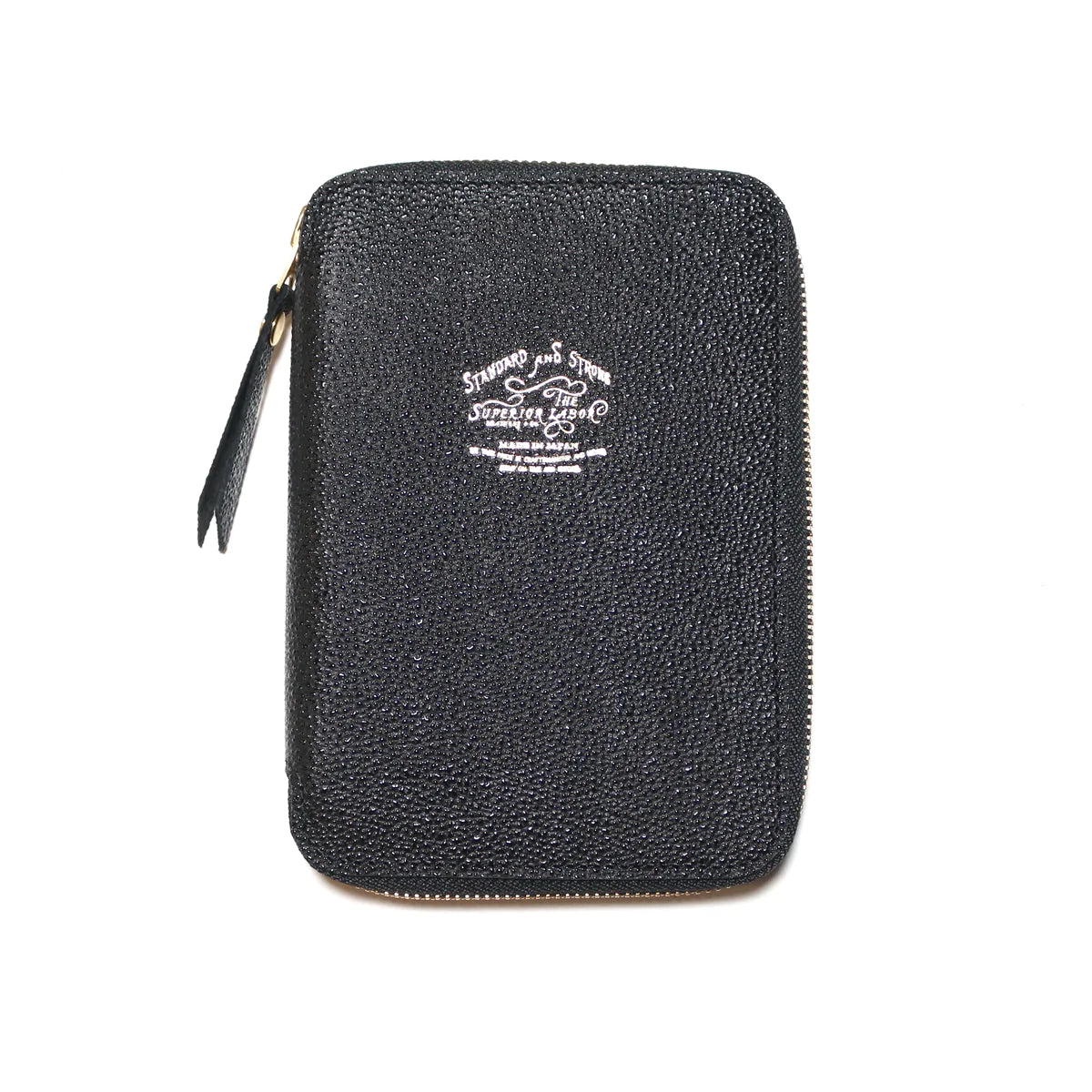 A6 Kurozan Black Leather zip organizer