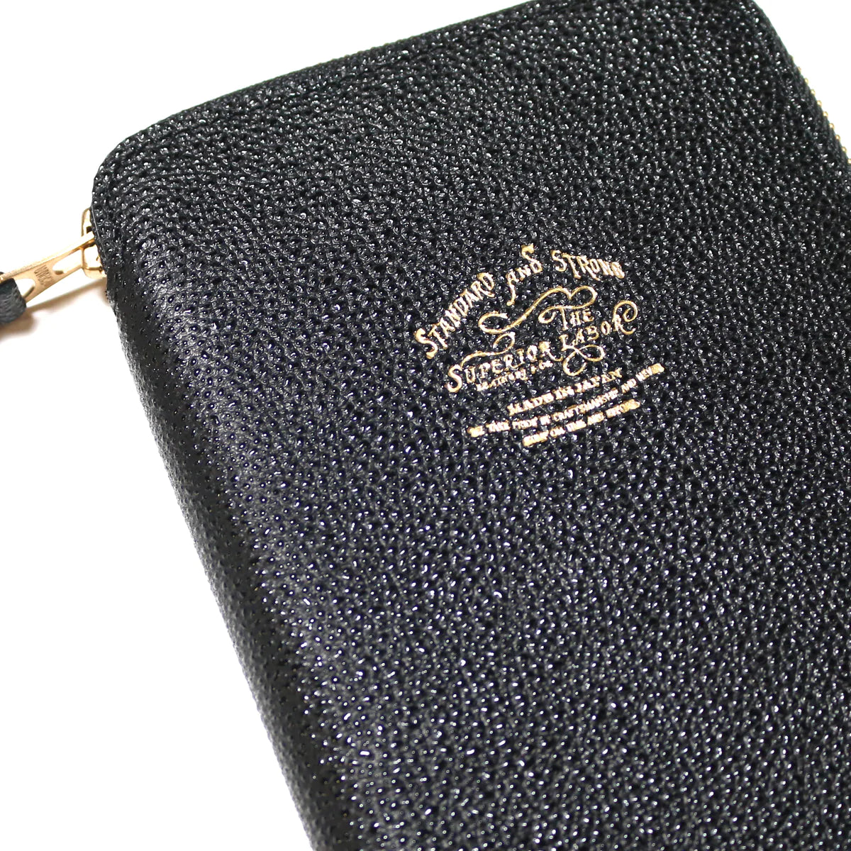 A6 Kurozan Black Leather zip organizer