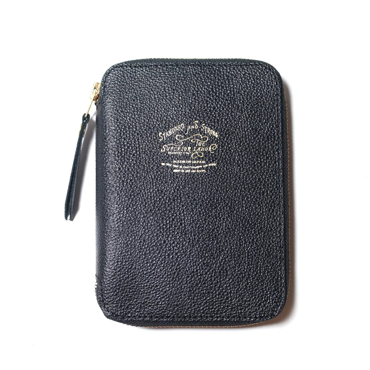 B7 Kurozan Black Leather Zip Organizer