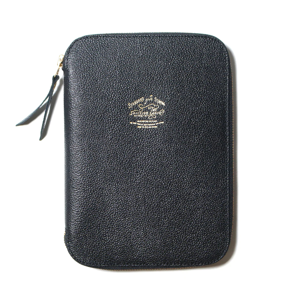 A5 Kurozan Black Leather Zip Organizer