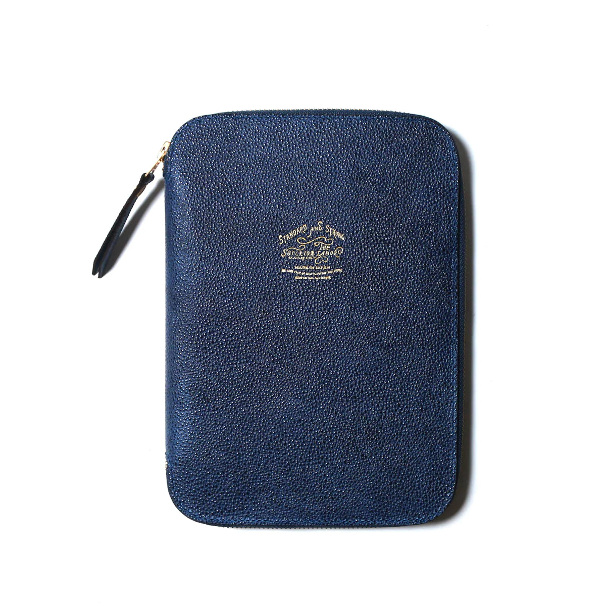 A5 Kurozan Indigo Leather Zip Organizer