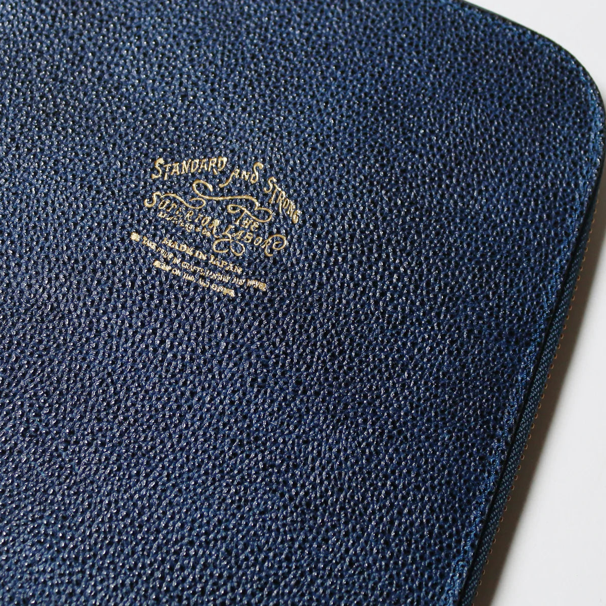 A5 Kurozan Indigo Leather Zip Organizer