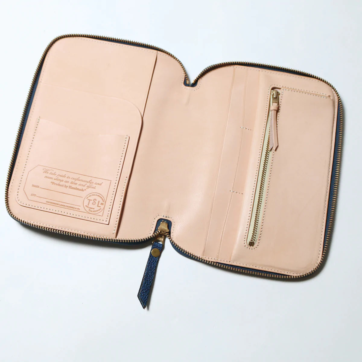A5 Kurozan Indigo Leather Zip Organizer