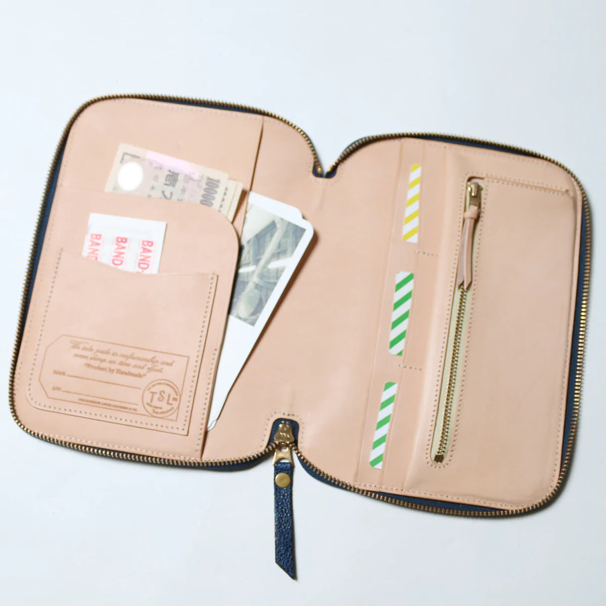 A5 Kurozan Indigo Leather Zip Organizer