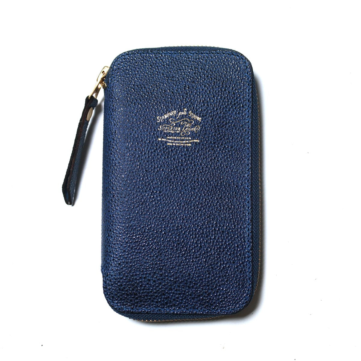 Kurozan Indigo Leather Zip Pen Case