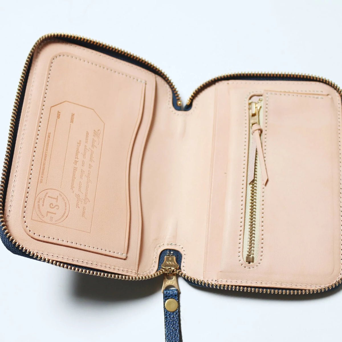 B7 Kurozan Indigo Leather Zip Organizer