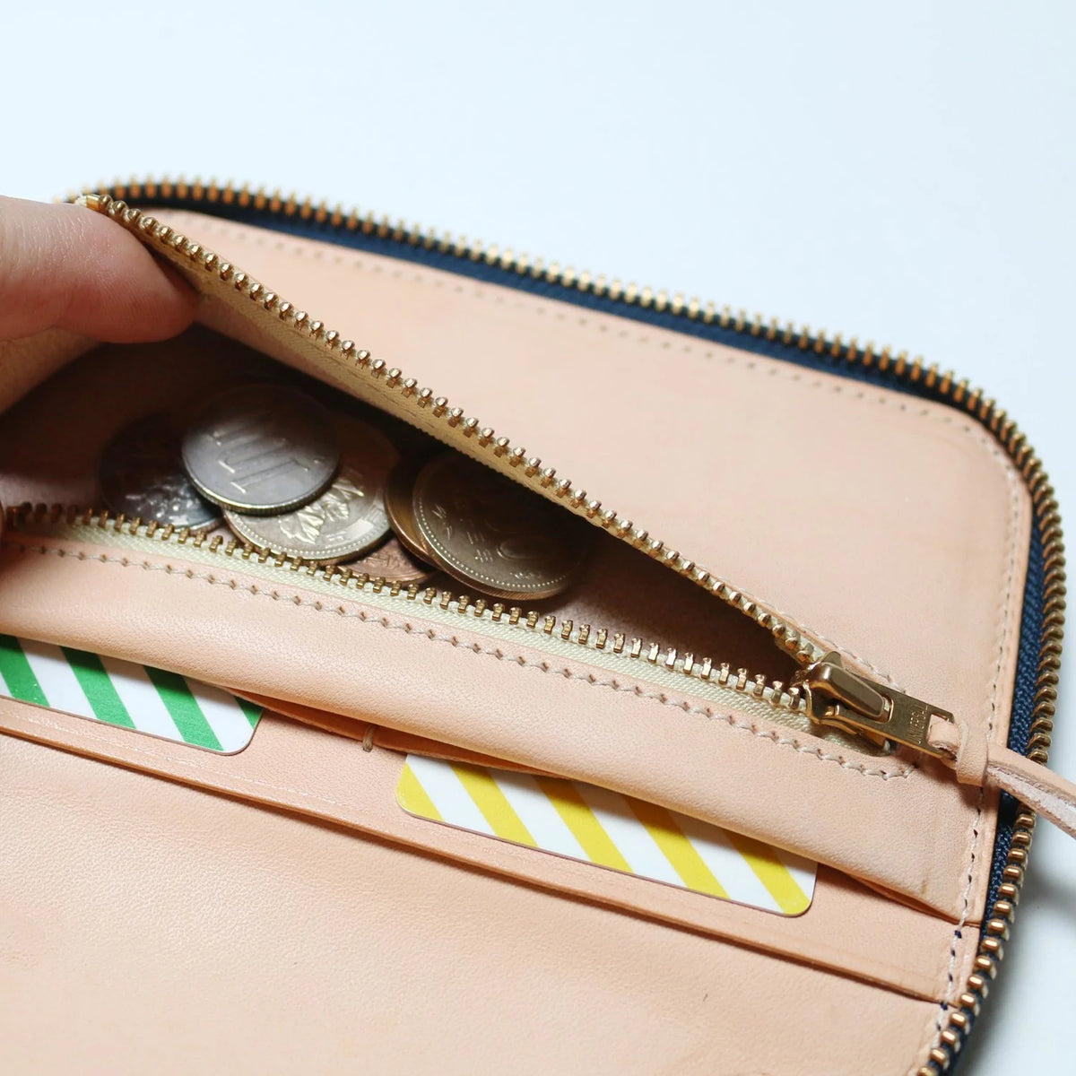 B7 Kurozan Indigo Leather Zip Organizer
