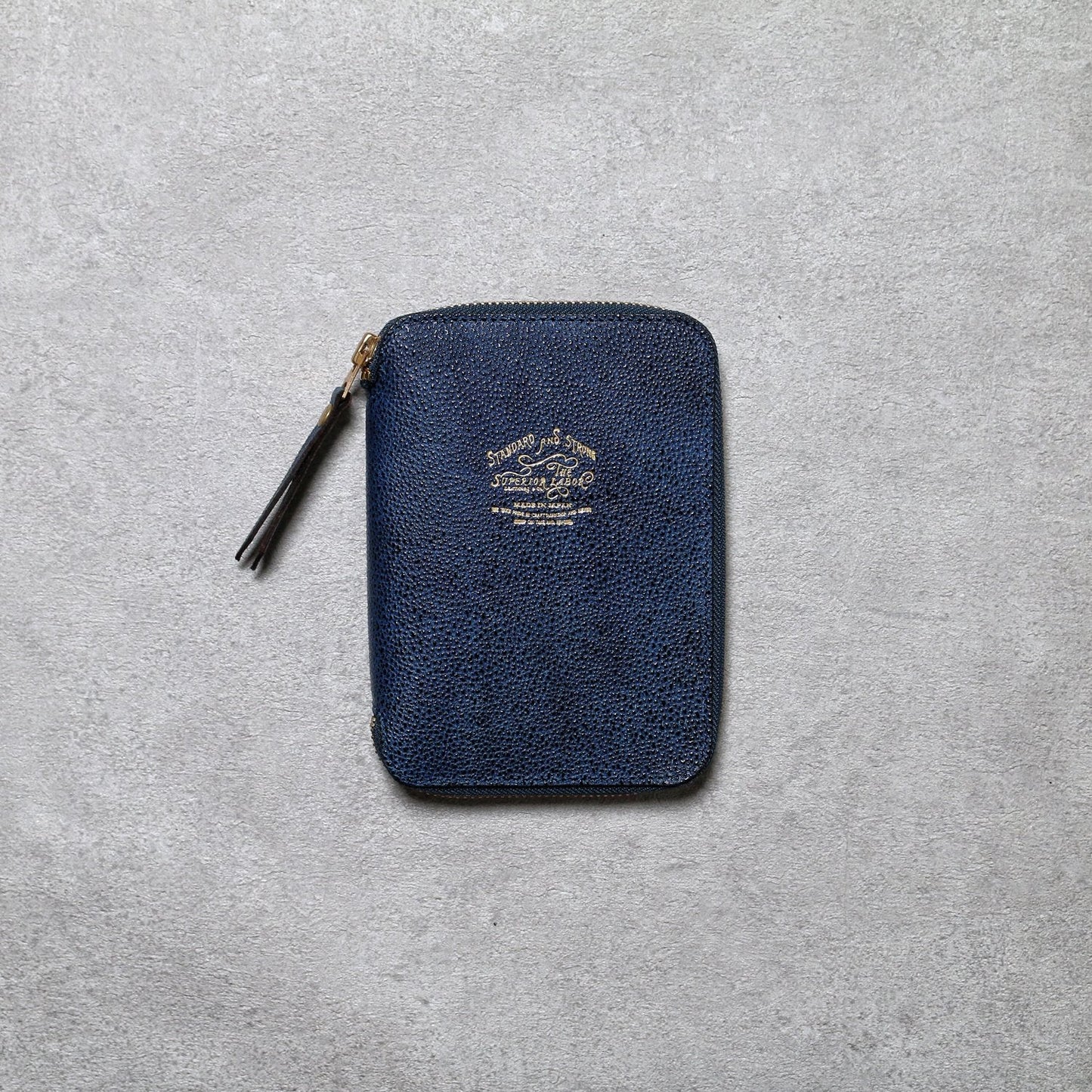 B7 Kurozan Indigo Leather Zip Organizer
