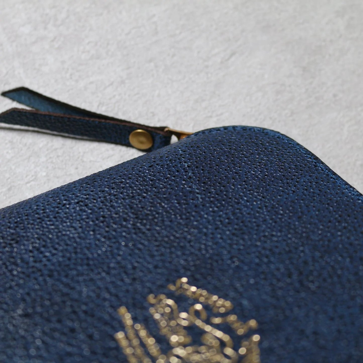 B7 Kurozan Indigo Leather Zip Organizer