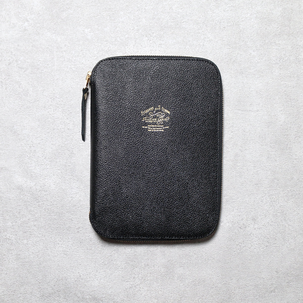A5 Kurozan Black Leather Zip Organizer