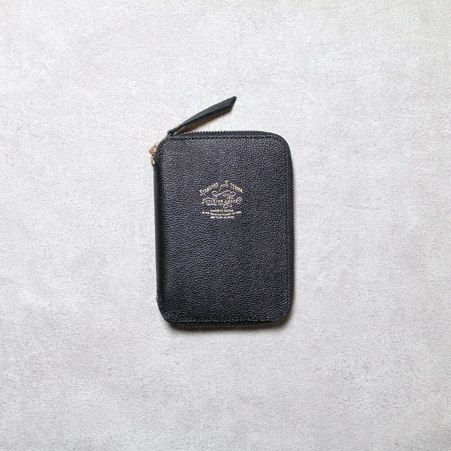 B7 Kurozan Black Leather Zip Organizer