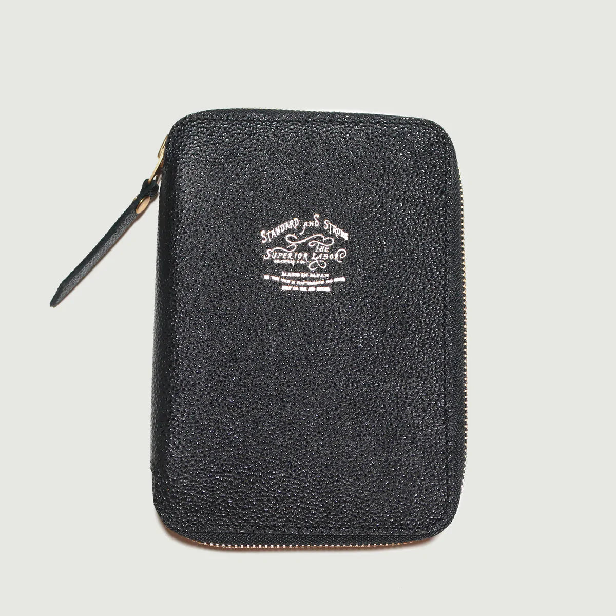 A6 Kurozan Black Leather zip organizer